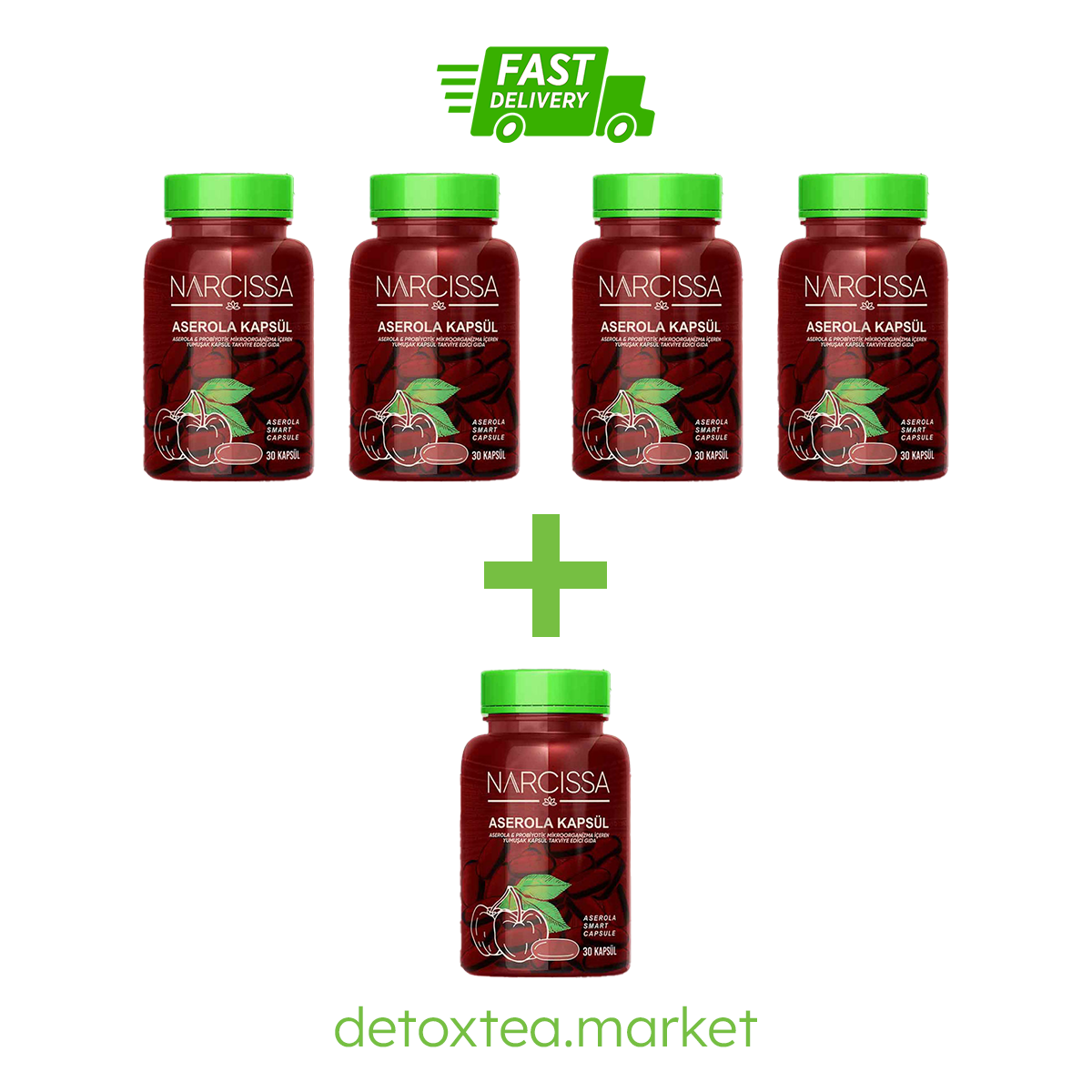 Narcissa Acerola Capsule – Buy 4 Get 1 Free